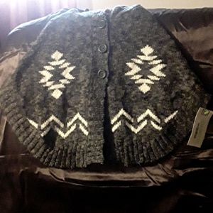 Kids sweater poncho